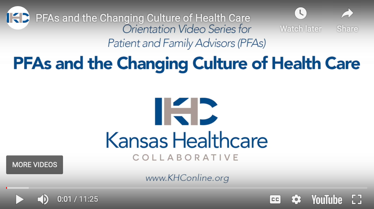 Patient and Family Advisors Orientation Video Series